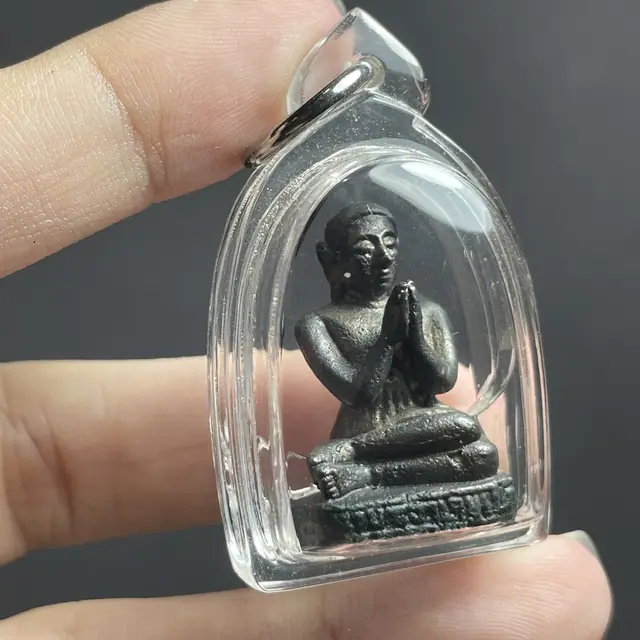 龙婆卡贤加持 帕马哈巴铸像 铜质 2518年